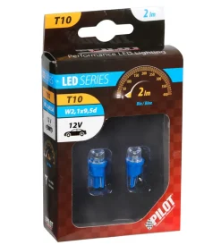 Lampada 1 led colour-led wide 12v - (t10) - w2,1x9,5d - 2 pz  - scatola - blu  58145> Sale