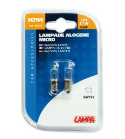 da alogena micro 12v - h21w - 21w - bay9s - 2 pz - d/blister 58121>Lampa Online