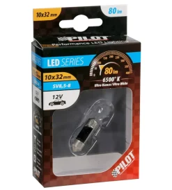 Lampada 12v hyper-led 6 - 2 smd x 3 chips - 10x32 mm - sv8,5-8 - 1 pz  58445> Best