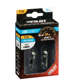 Lampada 12v hyper-led 9 - 3 smd x 3 chips - (t10) - trifocus - w2,1x9,5d - 2 pz  58462> New