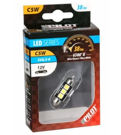 Lampada 12v hyper-led 9 - 3 smd x 3 chips - (c5w) - 10x36 mm - sv8,5-8 - 1 pz  58450> Best