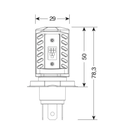 de led per auto 9-32v halo led pro-bike 2 - (h4) - 15w - p43t - 1 pz  - scatola  57749>Lampa Sale