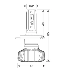 de led per auto 9-32v halo led serie 5 blaster - (h4) - 20w - p43t - 2 pz  - scatola  57791>Lampa Clearance
