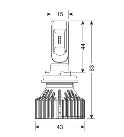 de led per auto 9-32v halo led serie 6 standard - (h8-h9-h11-h16) - 30w - pgj19-x - 2 pz  - scatola  57786>Lampa Outlet