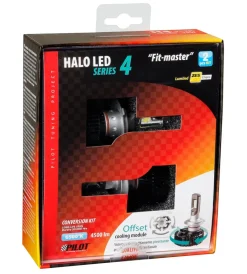 de led per auto 9-32v halo led serie 4 fit-master - (h4) - 25w - p43t - 2 pz - scatola 57798>Lampa
