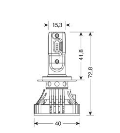 de led per auto 9-32v halo led serie 7 compact - (h7) - 36w - px26d - 2 pz  - scatola  57778>Lampa Sale