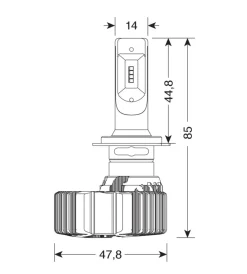 de led per auto 9-32v halo led serie 4 fit-master - (h7) - 25w - px26d - 2 pz  - scatola  57799>Lampa Clearance