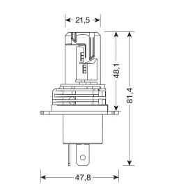 de led per auto 9-32v halo led serie 8 halo killer - (h4) - 25w - p43t - 2 pz  - scatola  57770>Lampa Clearance