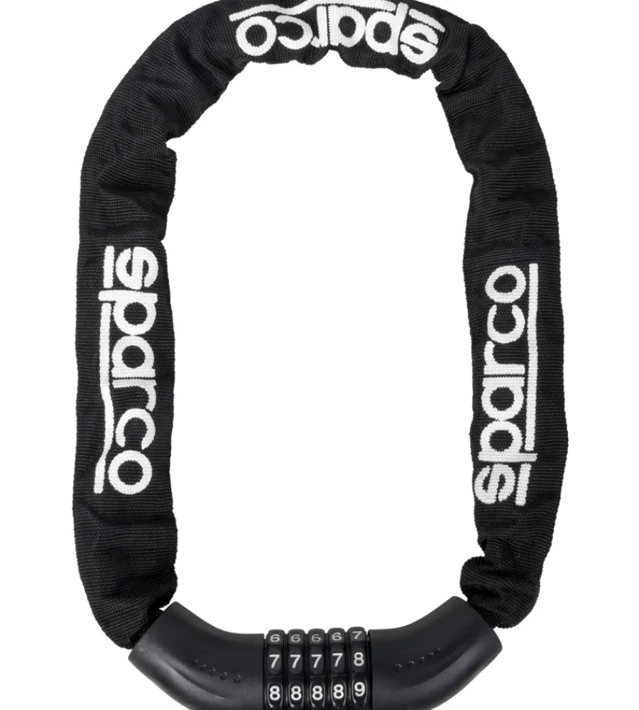 Lucchetto a catena per bicicletta nero con combinazione>Sparco Best