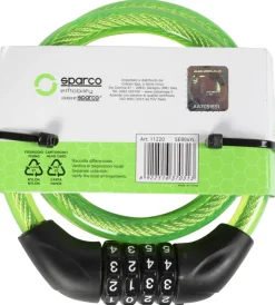 Lucchetto morbido per bici giallo con combinazione></noscript>Sparco Hot