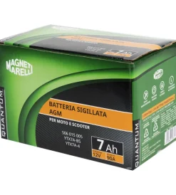 Magneti marelli batteria moto e scooter 7ah 12v 90a tecnologia agm sigillata polo positivo sinistro></noscript> Hot