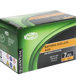 Magneti marelli batteria moto e scooter 7ah 12v 90a tecnologia agm sigillata polo positivo sinistro></noscript> Hot