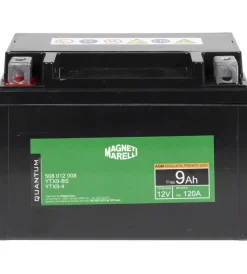 Magneti marelli batteria moto e scooter 9ah 12v 120a tecnologia agm sigillata polo positivo sinistro> Sale