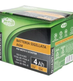 Magneti marelli batteria moto e scooter 4ah 12v 50a tecnologia agm sigillata polo positivo destro></noscript>