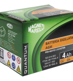 Magneti marelli batteria moto e scooter 4ah 12v 50a tecnologia agm sigillata polo positivo destro></noscript>