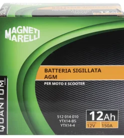 Magneti marelli batteria moto e scooter 12ah 12v 150a tecnologia agm sigillata polo positivo sinistro></noscript> Discount