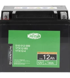 Magneti marelli batteria moto e scooter 12ah 12v 140a tecnologia agm sigillata polo positivo sinistro> New