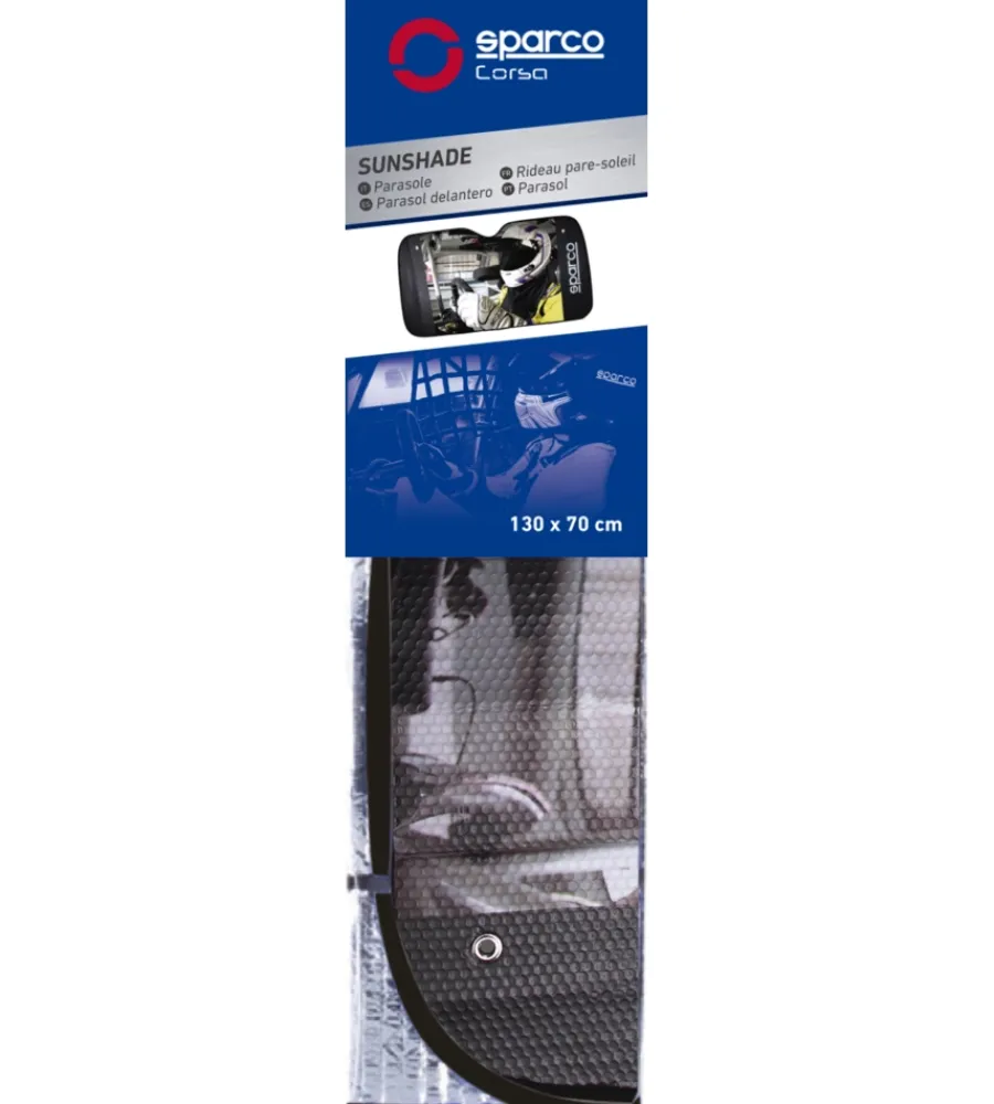Parasole auto "spc1718l" in alluminio, 140x70 cm>Sparco