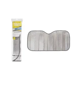 Parasole termoriflettente parabrezza per auto 2 lati 130x60 cm> Sale