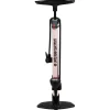 Pompa gonfiaggio per officina la gazzetta dello sport in acciaio colore rosa con manometro, 26x14,5x59 cm> Best