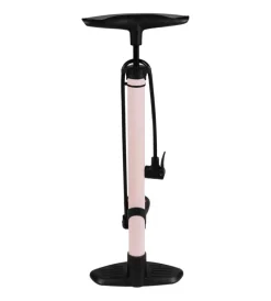 Pompa gonfiaggio per officina la gazzetta dello sport in acciaio colore rosa con manometro, 26x14,5x59 cm> Best