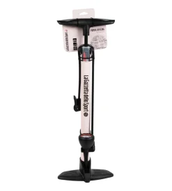 Pompa gonfiaggio per officina la gazzetta dello sport in acciaio colore rosa con manometro, 26x14,5x59 cm><noscript><img width=