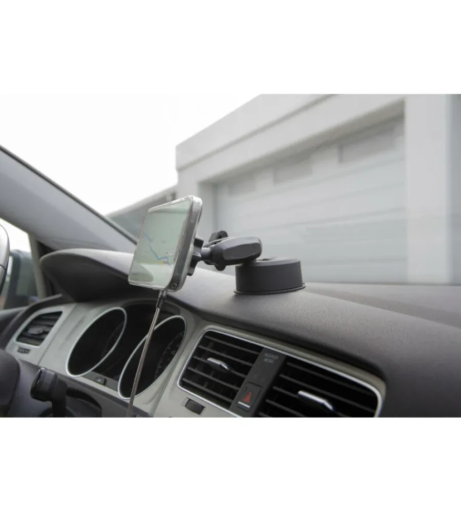 Porta telefono magnetico "mag wireless orbit" con ricarica wireless e attacco a ventosa adesiva - 91806>Lampa Online