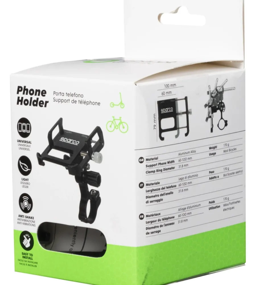 Portasmartphone universale per bici girevole 90°>Sparco