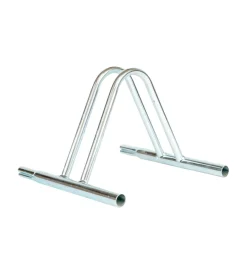 Rastrelliera portabici singola in ferro zincato con passaruota 5 cm 37x37x28 cm> New