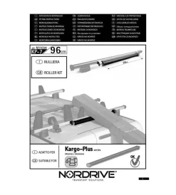Rullo posteriore - 96 cm per barre kargo plus  n11034>Nordrive Discount