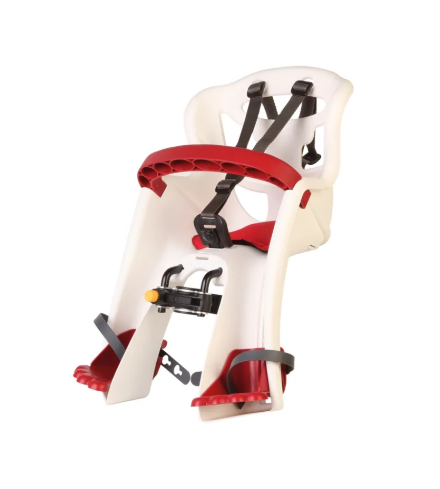 Seggiolino anteriore bici bellelli "tatoo plus" bianco/rosso> Outlet