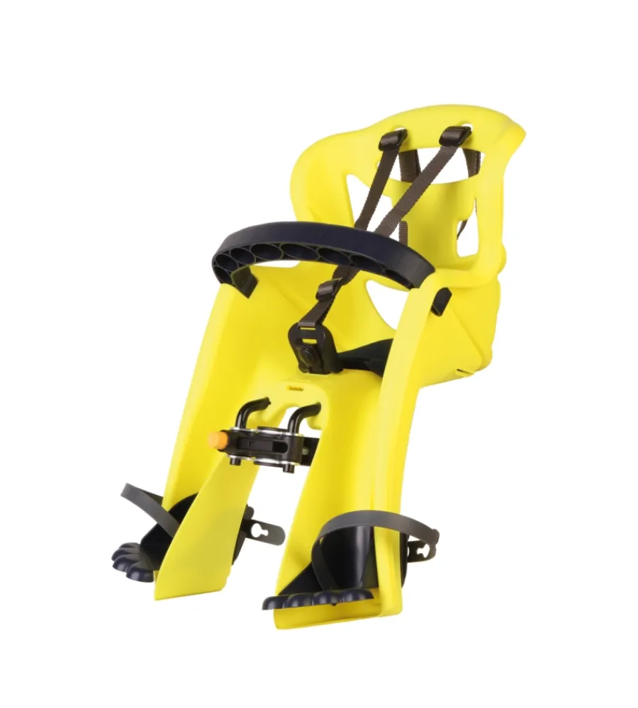 Seggiolino per bici anteriore bellelli "tatoo plus" giallo, portata massima 15 kg> New