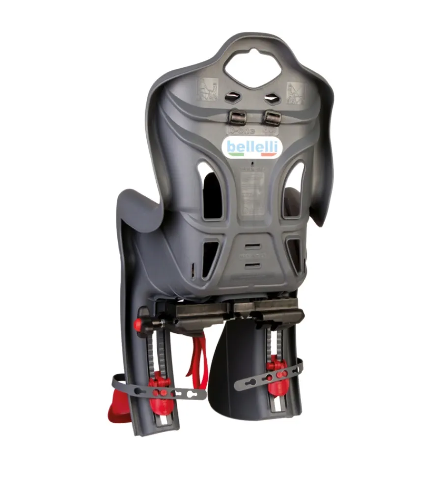 Seggiolino per bici posteriore bellelli "b-one" attacco al portapacchi grigio scuro, portata massima 22 kg> Best