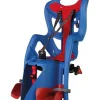 Seggiolino posteriore blu per bicicletta per bambini, max. 22 kg, da 3 a 8 anni - si fissa al portapacchi> Outlet