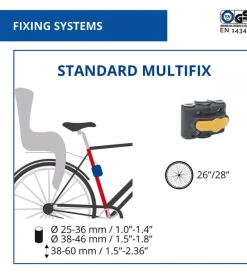 Seggiolino posteriore per bicicletta bellelli "little duck" dark grey, portata massima 22 kg>