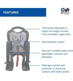 Seggiolino posteriore per bicicletta bellelli 
