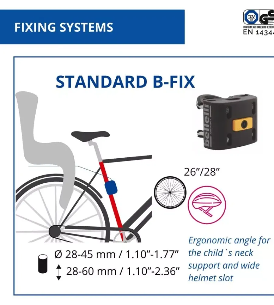 Seggiolino posteriore per bicicletta bellelli "mr fox" luxe red, portata massima 15 kg> Sale
