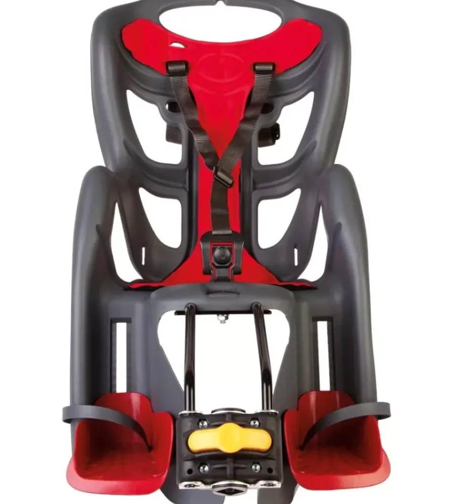 Seggiolino posteriore per bicicletta bellelli "pepe" dark grey, portata massima 22 kg> New