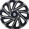 Set 4 copricerchi 14" pollici copriruota auto varese spc1480svbk  argento nero>Sparco New