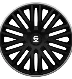 Set 4 copricerchi 15" pollici copriruota auto bergamo spc1585bkgr nero grigio>Sparco Online