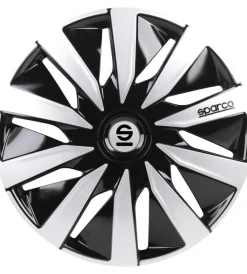 Set 4 copricerchi 16" pollici copriruota auto lazio spc1691bksv nero argento>Sparco Best