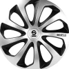 Set 4 copricerchi 13" pollici copriruota auto sicilia spc1373svbk argento nero>Sparco Online
