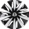 Set 4 copricerchi 14" pollici copriruota auto lazio spc1491bksv nero argento>Sparco Clearance