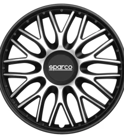 Set 4 copricerchi 15" pollici copriruota auto roma spc1596svbk argento nero>Sparco Hot