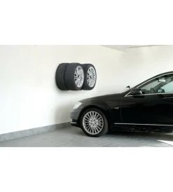 Set 2 ganci porta gomme e cerchioni da parete richiudibili - 15969>Lampa Sale