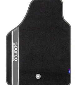 Set 4 pezzi tappeti moquette per auto grigio e nero>Sparco Best
