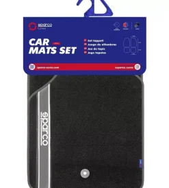 Set 4 pezzi tappeti moquette per auto grigio e nero></noscript>Sparco Best