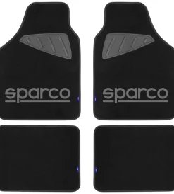 Set 4 pezzi tappeti moquette per auto , colore nero e grigio>Sparco Clearance