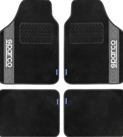 Set 4 tappetini neri e grigi per auto in moquette></noscript>Sparco Sale