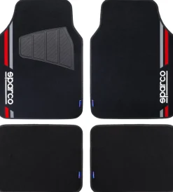 Set 4 tappetini neri e rossi per auto></noscript>Sparco Best